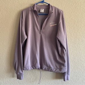 M Nike quarter zip logo collared drawstring sweatshirt
